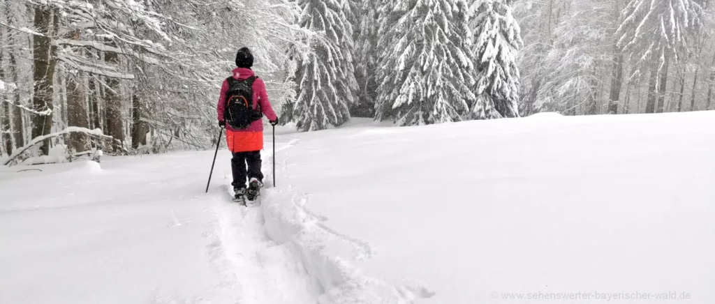 Winterurlaub in Bayern beheizbare Hose für Damen zum Schneeschuhwandern